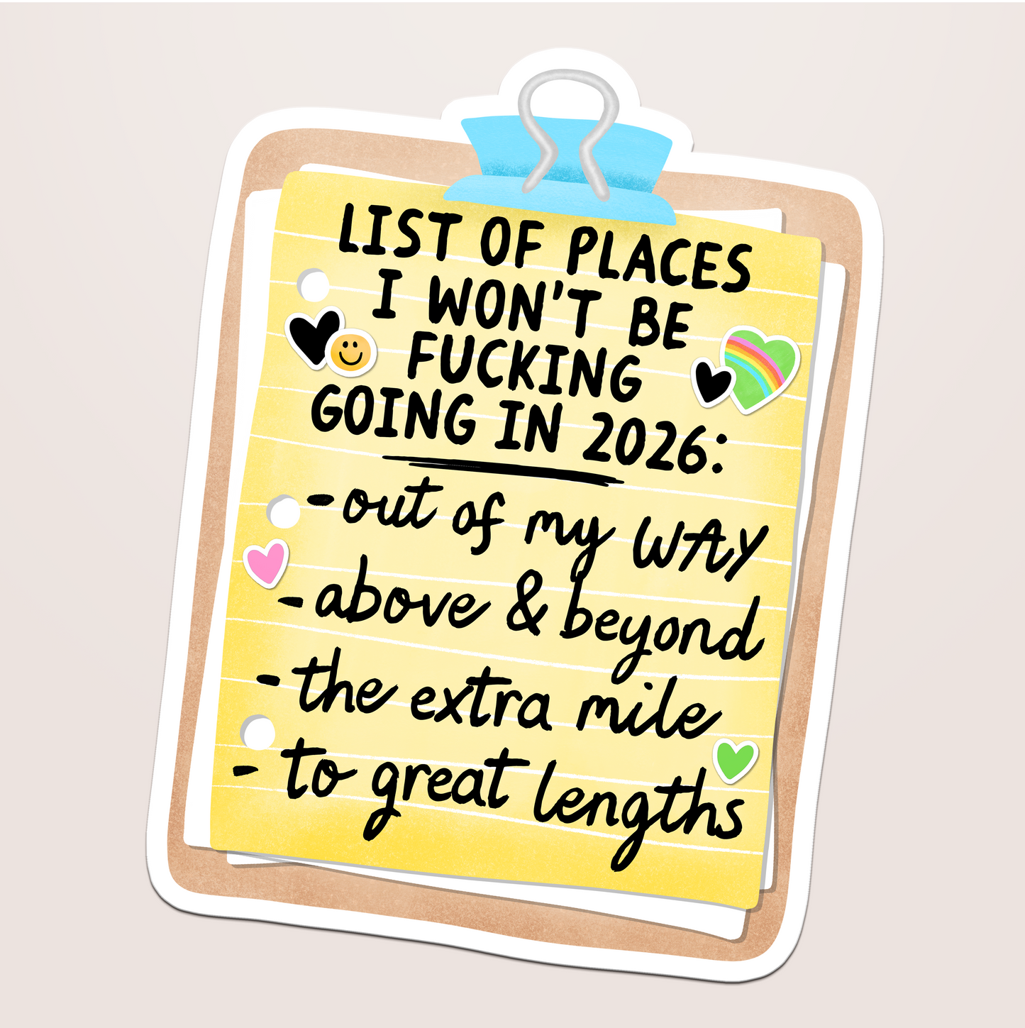 places i won't be going