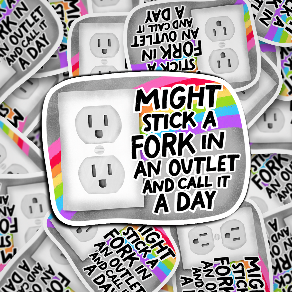 stick a fork in an outlet