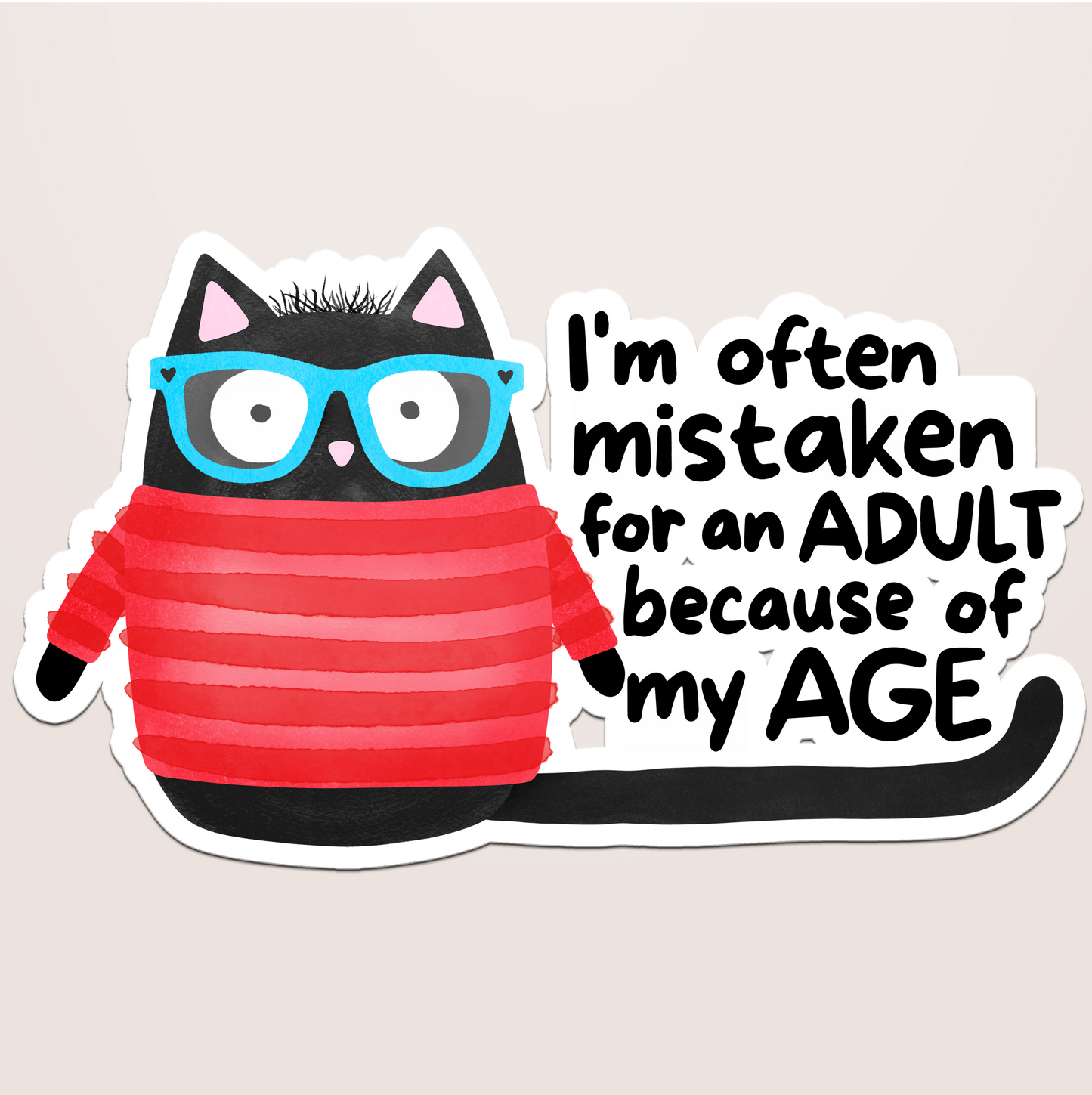 mistaken for an adult