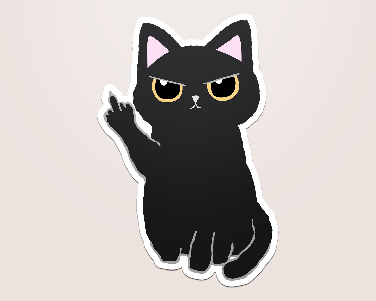 middle finger cat