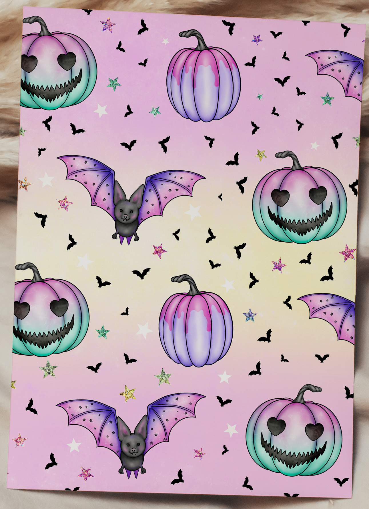 Pastel Pumpkins & Bats