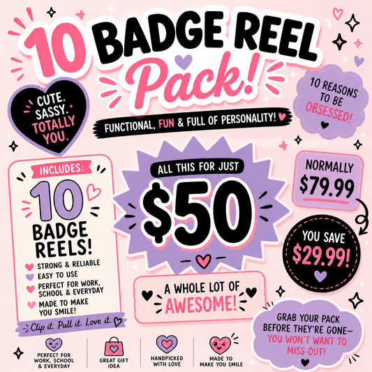 10 Badge Reel Pack