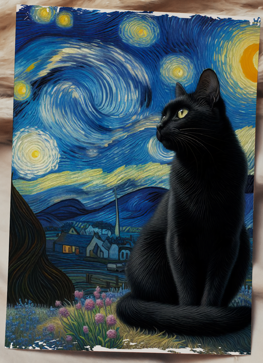 Starry Night Cat