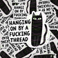 hanging on by a thread