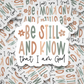 Be Still And Know